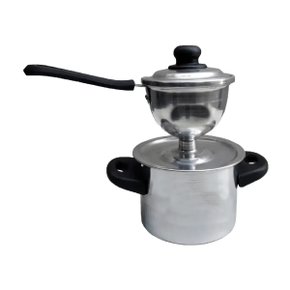 Cuscuzeiro paulista/paulistinha em alumínio polido 500ml