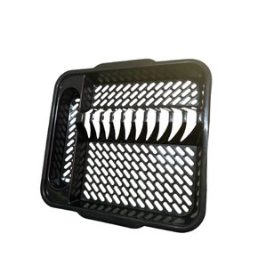 Escorredor de prato/louça e talher preto 05105 arca plast