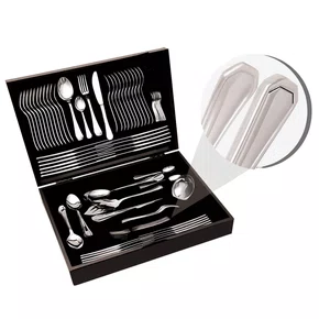 Faqueiro em aço inox 101 peças com estojo