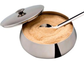 Farinheira inox com colher mek 7x13,5x13,5cm