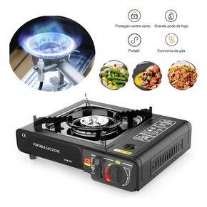 Fogareiro p/ camping pesca fogão a gás portátil 1 boca