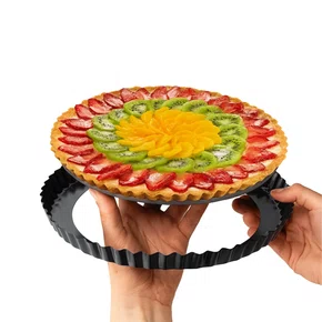 Forma antiaderente de torta c/fundo removível 24cm - cm36 12038 inga