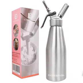 Garrafa para chantilly 1l - prata np-3 daybrasil