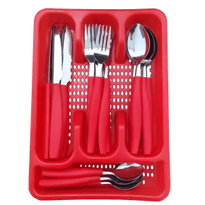 Jogo de Talheres faqueiro 25 Peças com Porta Talheres ref - 0308
