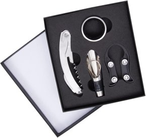 Jogo para vinho no estojo com 4 peças mimo style