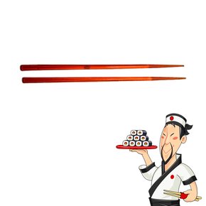 Kit Jogo 6 Pares Hashi japonês oriental acrílico laranja