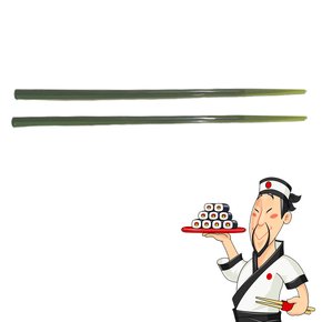 Kit Jogo 6 Pares Hashi japonês oriental acrílico verde