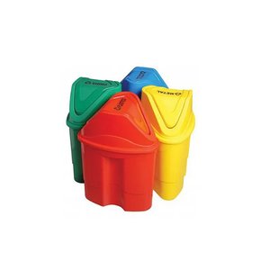 Lixeira Coleta Seletiva Com 04 50L tampa vai e vem - Jaguar