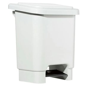 Lixeira com pedal 15L branca PEAD 017.1 for-plast