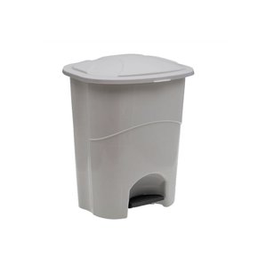 Lixeira com pedal 20 lts 36,5x28,5 cm branca 482 polipropileno