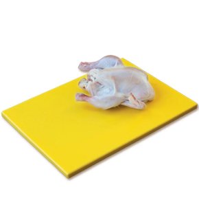 Placa corte de polietileno 50x30x1cm - amarela - chef work