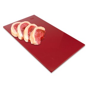 Placa corte de polietileno 50x30x1cm - vermelha