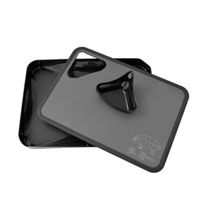 Placa de corte gourmet preto 008 polímero - marca: yuze
