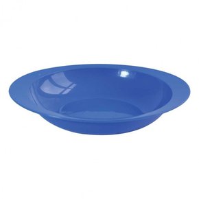 Prato escolar - material em plastico com 24cm - cor azul