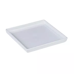 Prato square quadrado 13,5x13,5 branco em polipropileno linha tropical