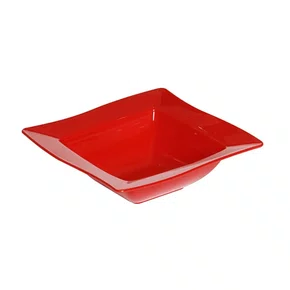 Saladeira moove quadrada 800ml vermelha em polipropileno linha tropical