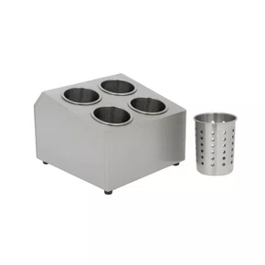 Suporte de talheres inox - 4 copos 26,5x30,5x20 cm