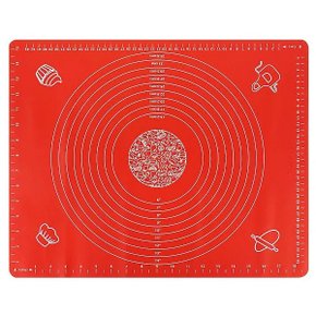 Tapete culinário de silicone vermelho 40x30cm