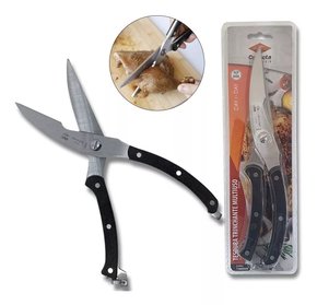 Tesoura cozinha trinchante aço inoxidável corneta 25cm 10pol