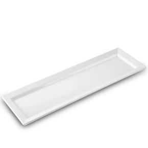 Travessa de melamina culina branco 53,8x16cm jolitex
