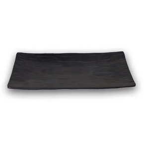Travessa de melamina reims preto fosco 35,5cm jolitex