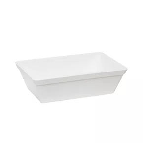 Travessa stillo retangular 5l branca em polipropileno linha tropical