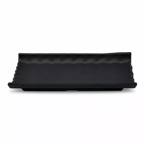 Travessa tipo telha 20 x 10,5 x 3 cm preto fosco 6683 weck