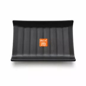 Travessa tipo telha 25,3 x 13 x 3 cm preto fosco 6682 weck
