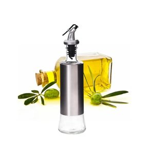 Vinagreiro azeite vidro e inox com dosador galheteiro 300ml budi