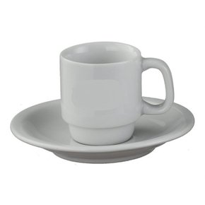 Xícara café texas de porcelana c/pires 65ml