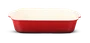 Assadeira cerâmica vermelha 35x24cm 5,4l - gp884