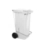 Carro coletor / Lixeira 120 litros com pedal - branco