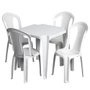 Conjunto mesa com 4 cadeiras plásticas