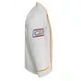 Duas dolma gabardine branca lisa c/ friso (G) + 2 bordados personalizados