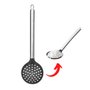 Escumadeira de silicone com cabo inox para cozinha