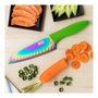 Faca Titanium Santoku 7'' aço Inoxidável cabo verde - Yuze
