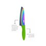 Faca Titanium Santoku 7'' aço Inoxidável cabo verde - Yuze