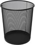 Lixeira para escritório telada black metal- preta 26x28cm