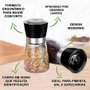 Moedor de sal e pimenta de vidro e inox bs603 budi