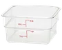 Pote quadrado policarbonato 1,5l - 18x18x9,6cm gp712