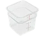 Pote quadrado policarbonato - 3,5l - 18x18x19cm gp713