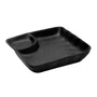 Prato quadrado c/ porta shoyo 17,5 x 17,5 x 3,5 cm preto fosco 6681 weck