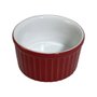 Tigela ramequim 10x5cm 180ml - branco/vermelho