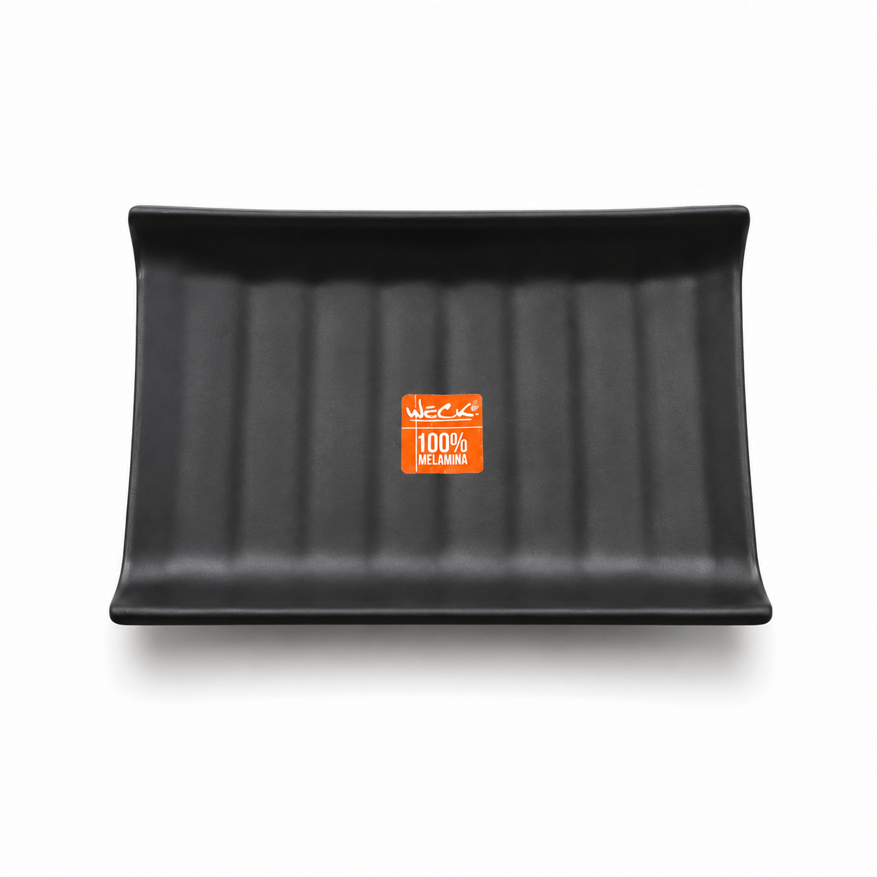 Travessa tipo telha 20 x 10,5 x 3 cm preto fosco 6683 weck